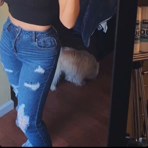 *ONLY WORN IN PIC* brand new dark wash jeans